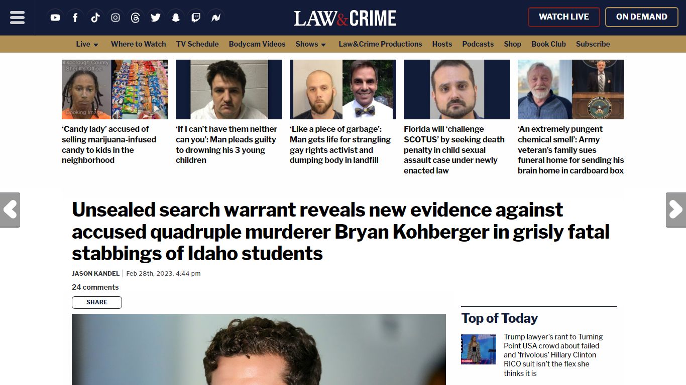 New search warrant reveals evidence against Bryan Kohberger - Law & Crime